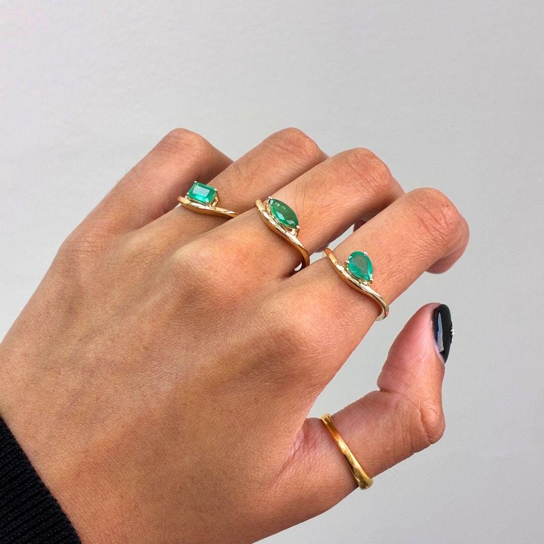 Floating Emerald Ring