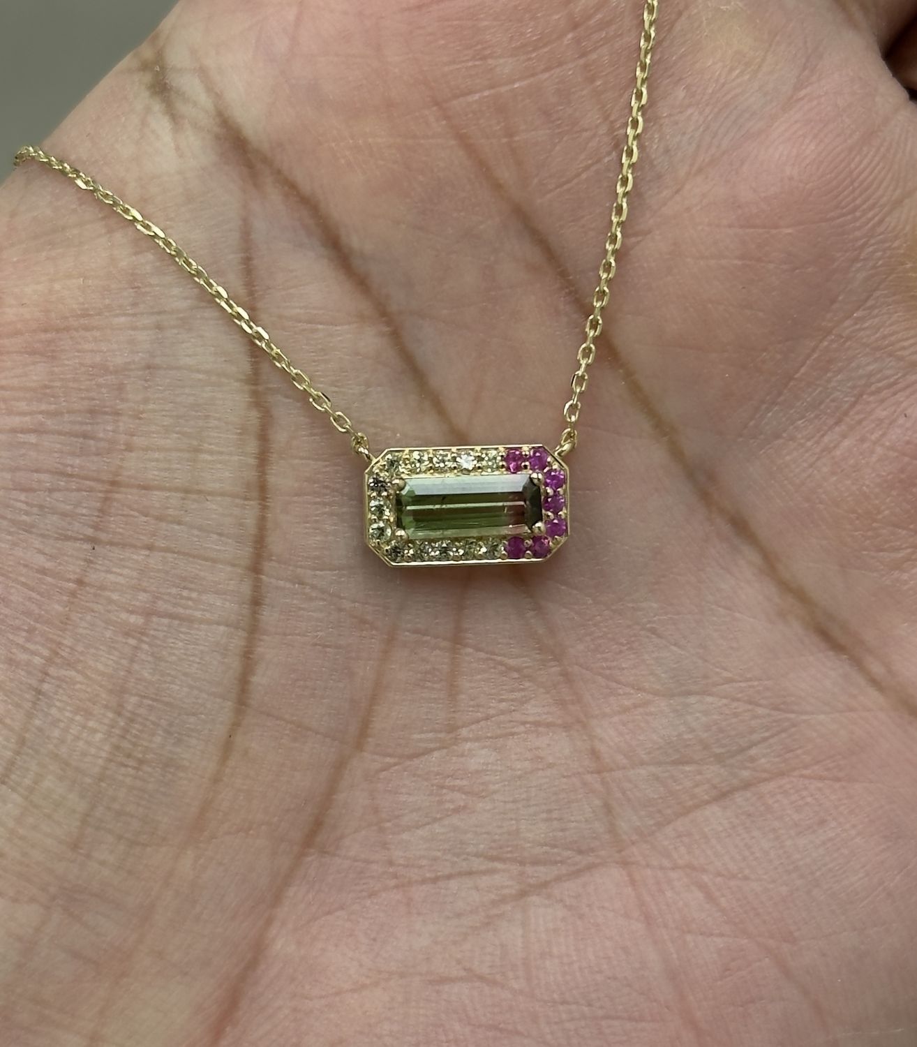 Tourmaline Solitaire Necklace