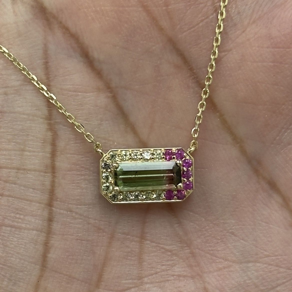 Tourmaline Solitaire Necklace