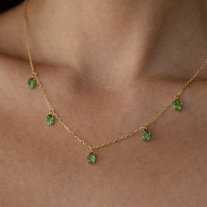 Emerald Floating Necklace