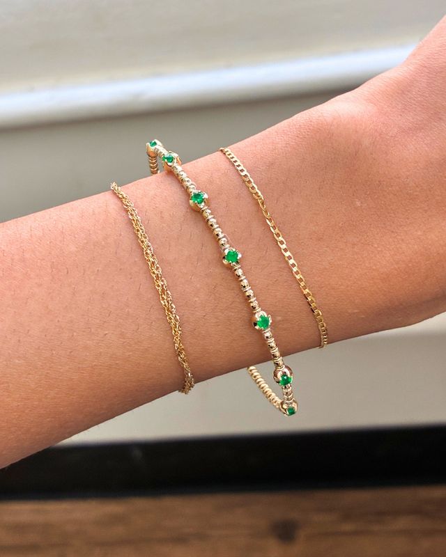 Gemstone Bubble Bangle