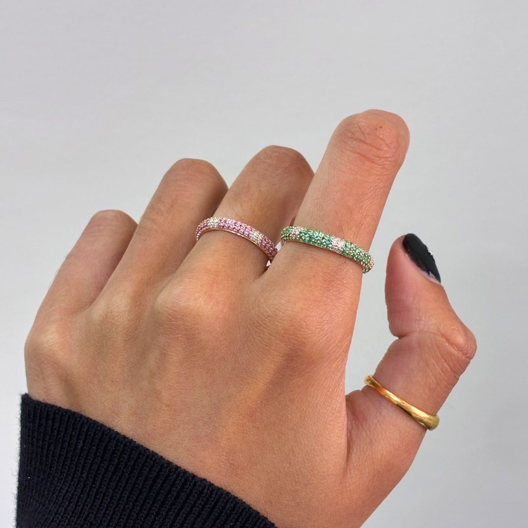 Gemstone Sparkle Eternity Band