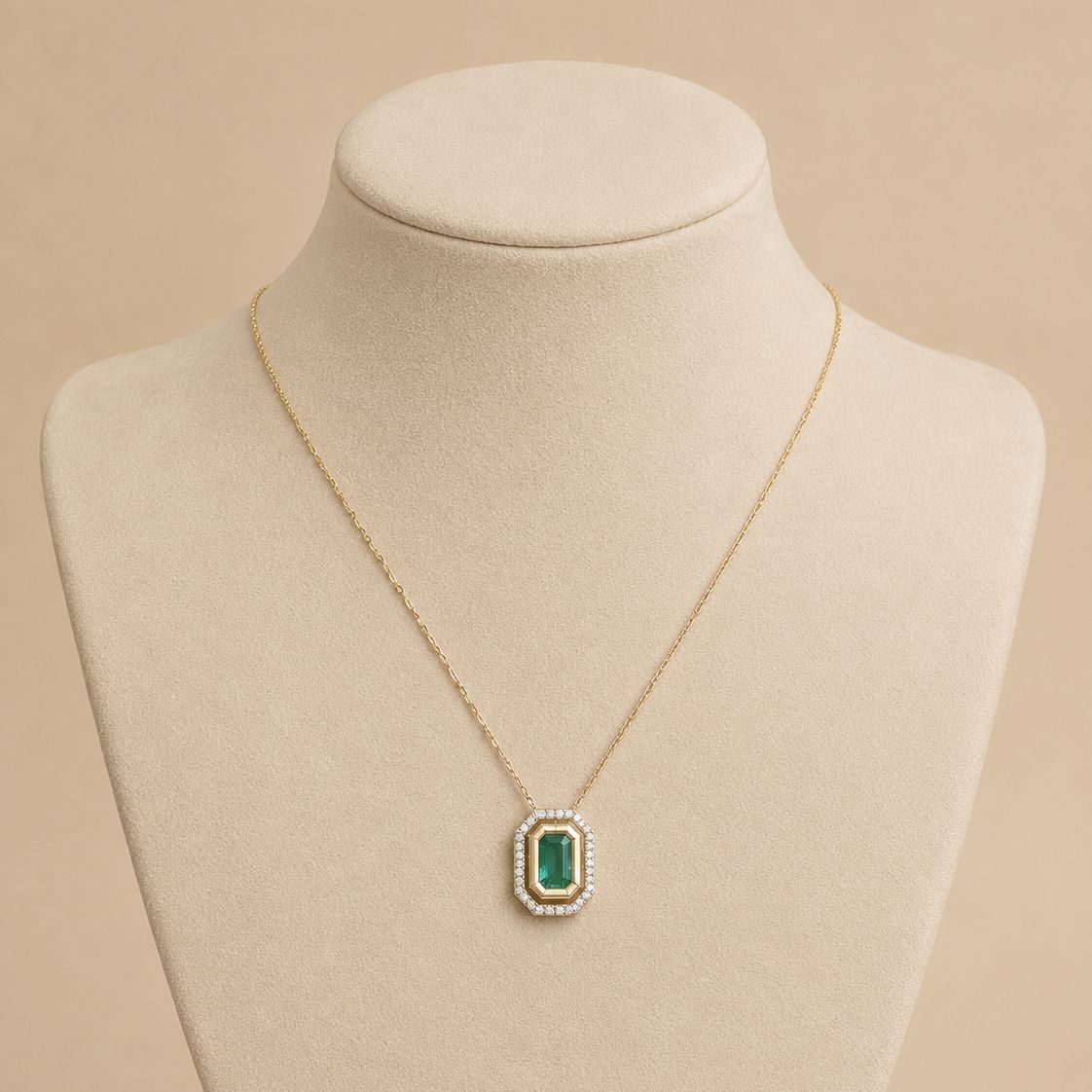 Gemstone Bubble Pendant Necklace