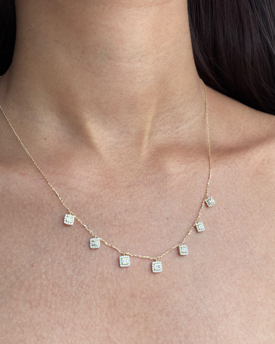 Diamond Square Necklace