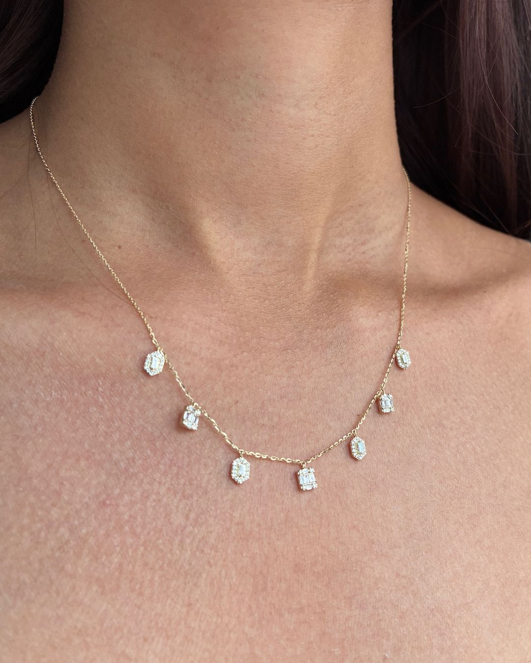 Diamond Hexe Square Chain