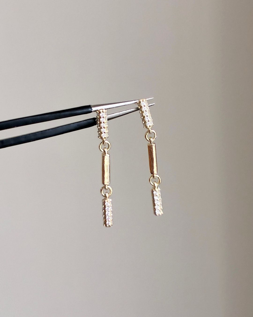 Diamond Bar Dangles