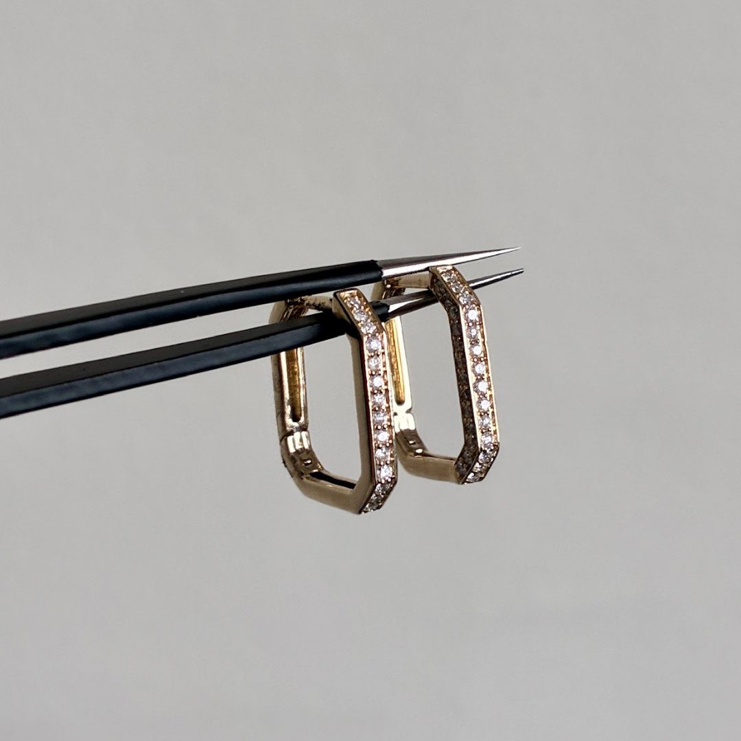 Diamond Octagon Hoops