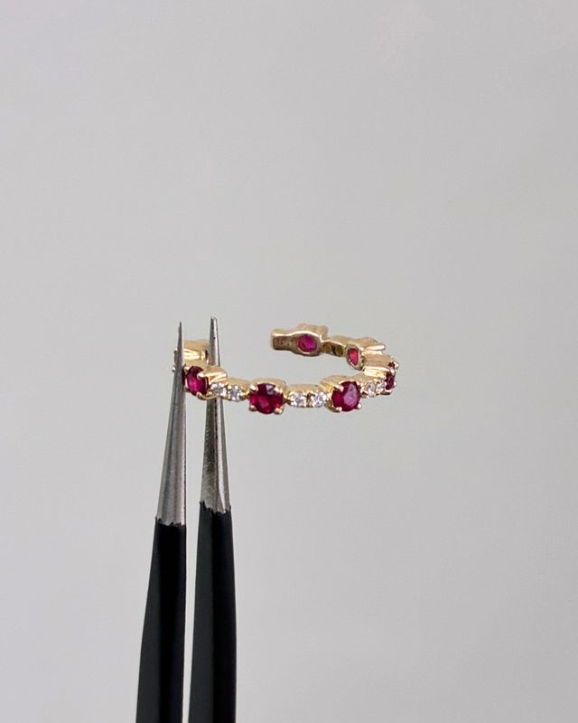 Diamond and Ruby Cuff
