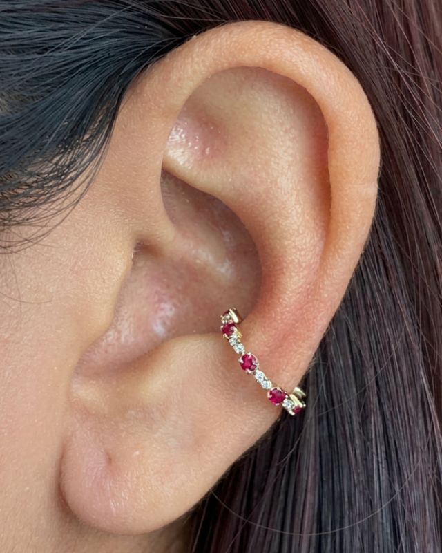 Diamond and Ruby Cuff