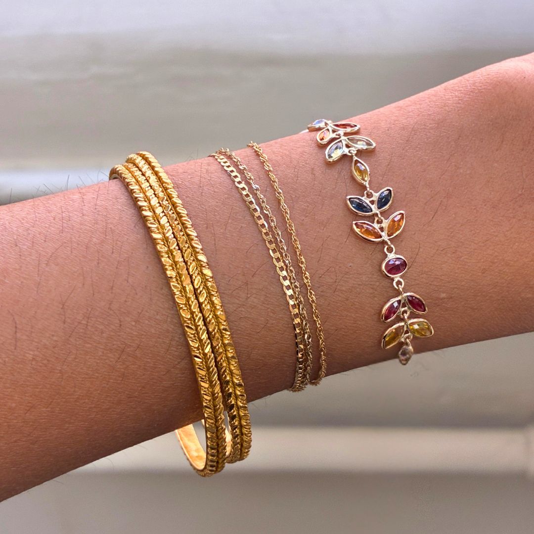 Botanical Gemstone Bracelet