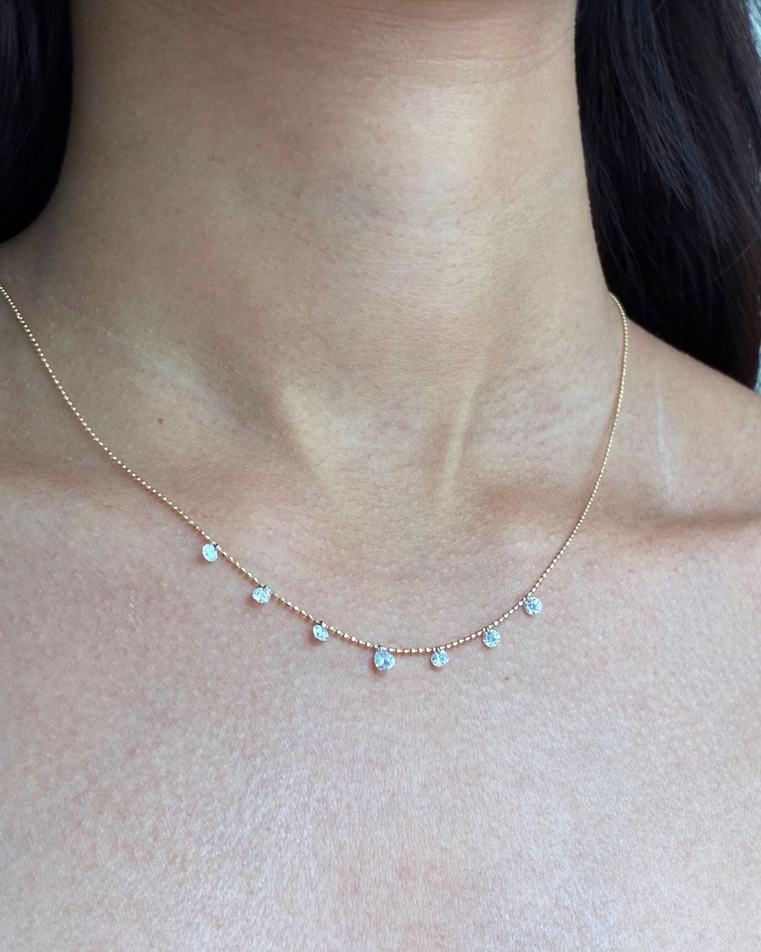 Pierced Diamond Ball Chain