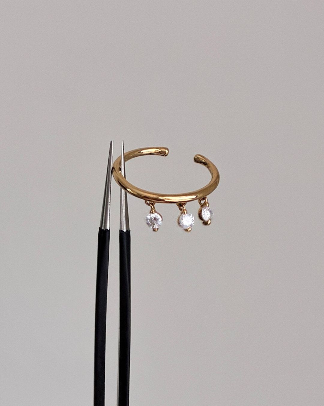 Diamond Drop Ear Cuff