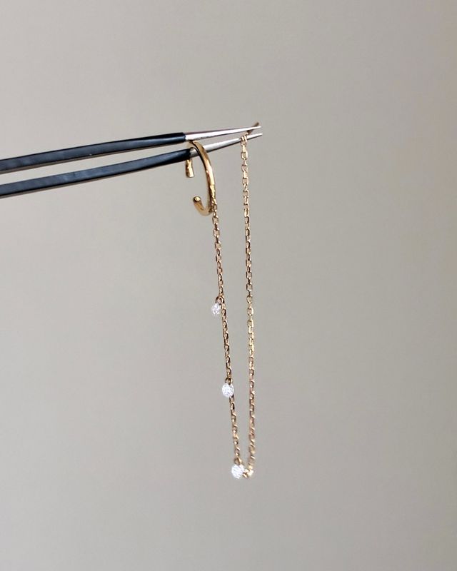Pierced Diamond Ear Cuff