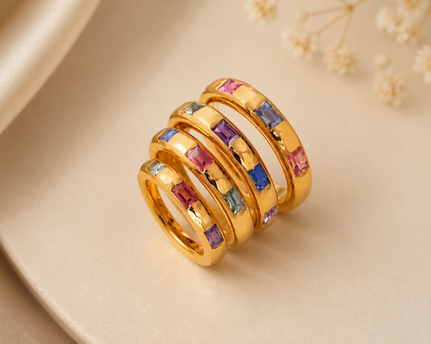 Mini Candy Rings MS:.05cts 3.11g