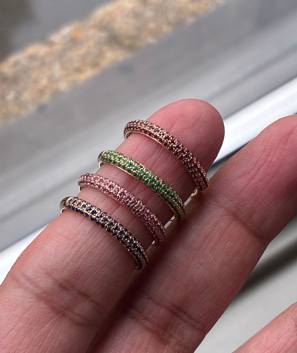 Dainty Pave Half Band