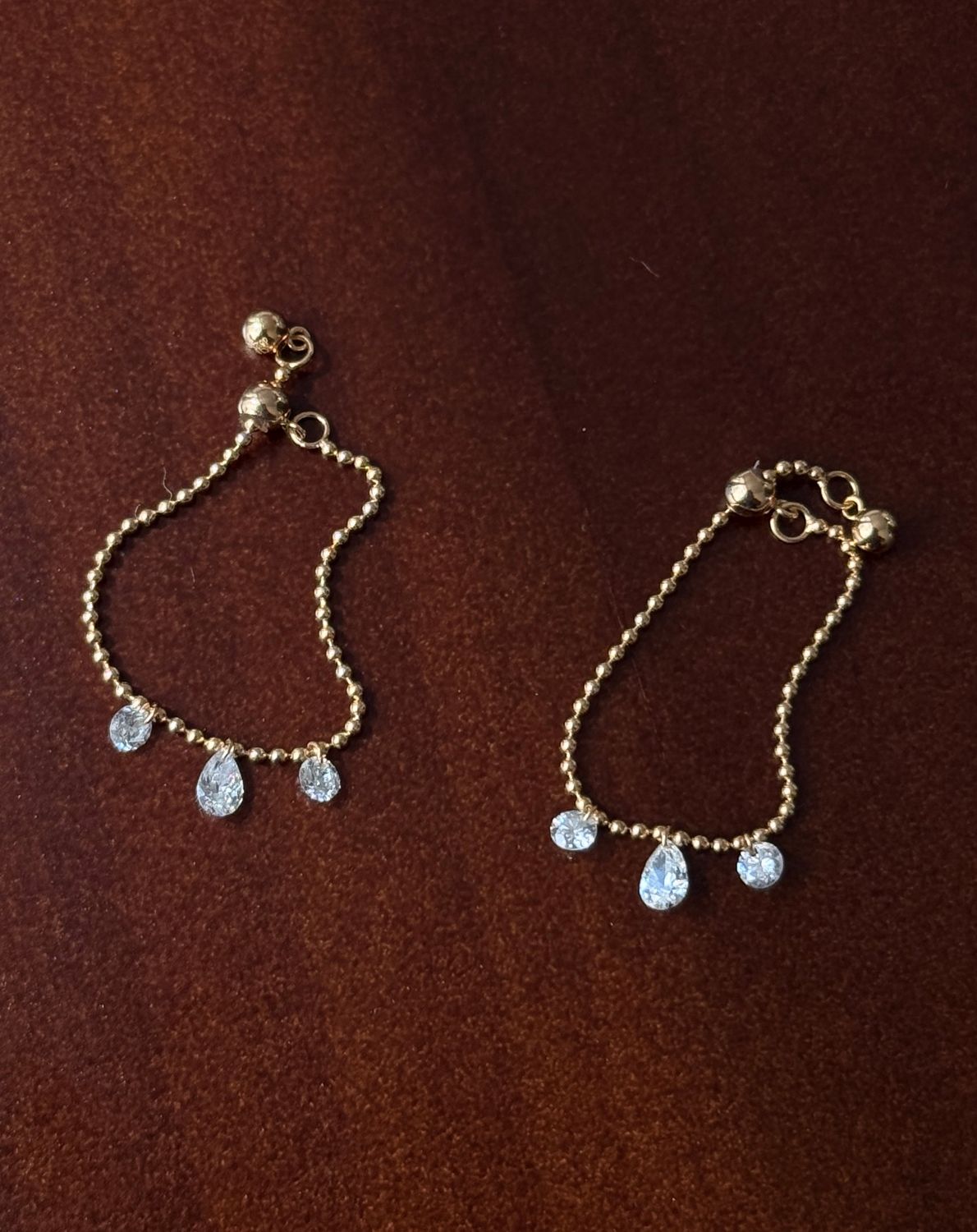 Dangle Diamond Chain Ring