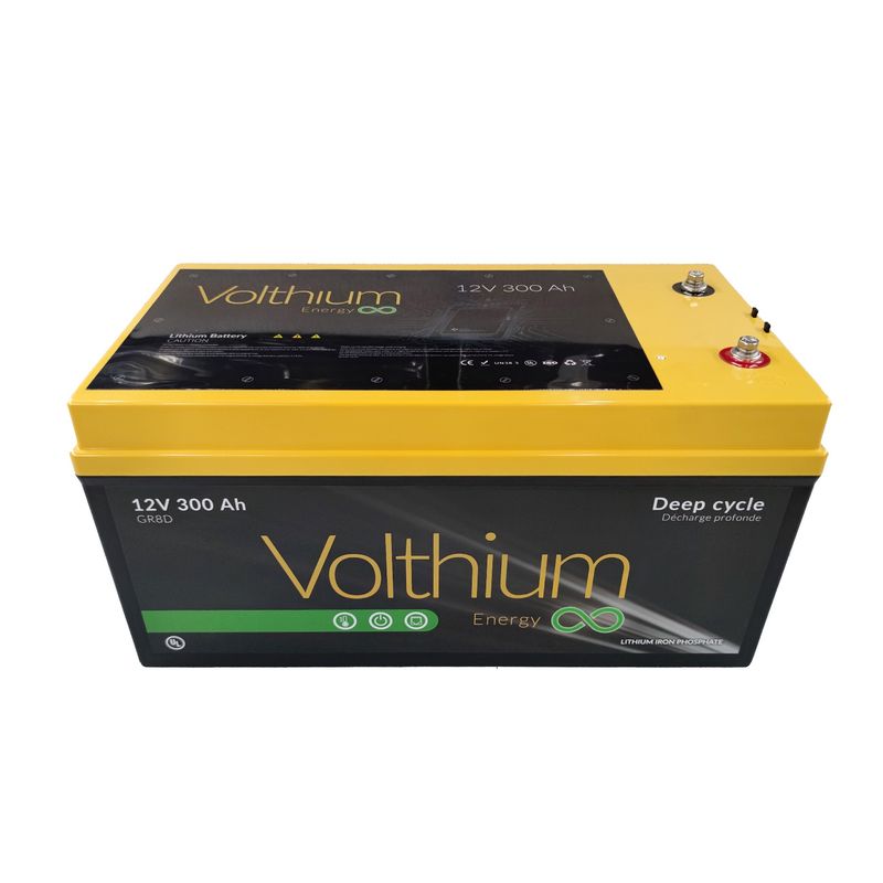 BATTERIE LITHIUM 12.8V 300AH AUTOHAUFFANTE BOUTON ON/OFF GR 8D