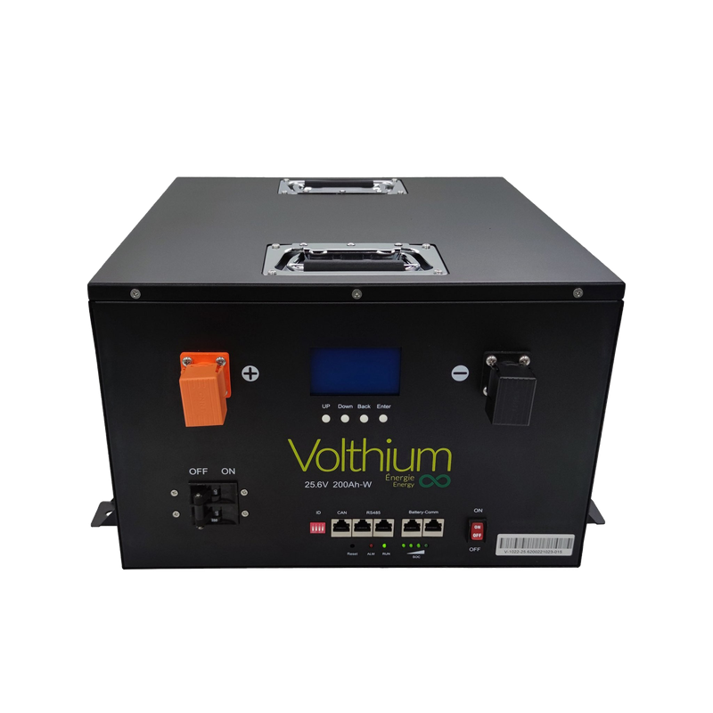 BATTERIE LITHIUM WALLMOUNT 25.6V 200AH ECRAN LCD SOFT START