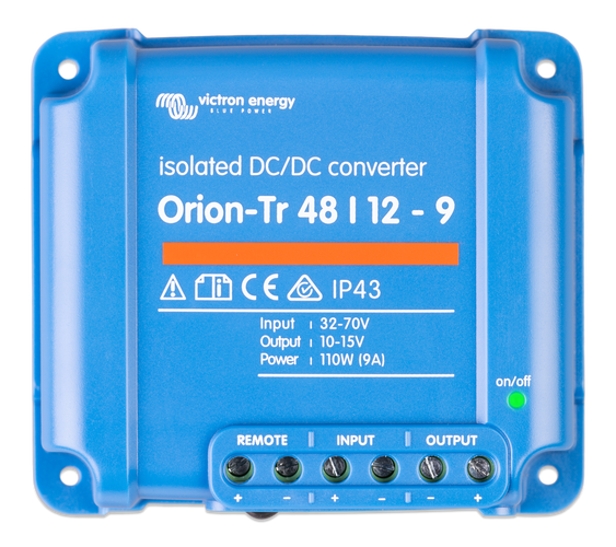 CONVERTISSEUR 48 VDC - 12 VDC 9 AMPS ISOLE