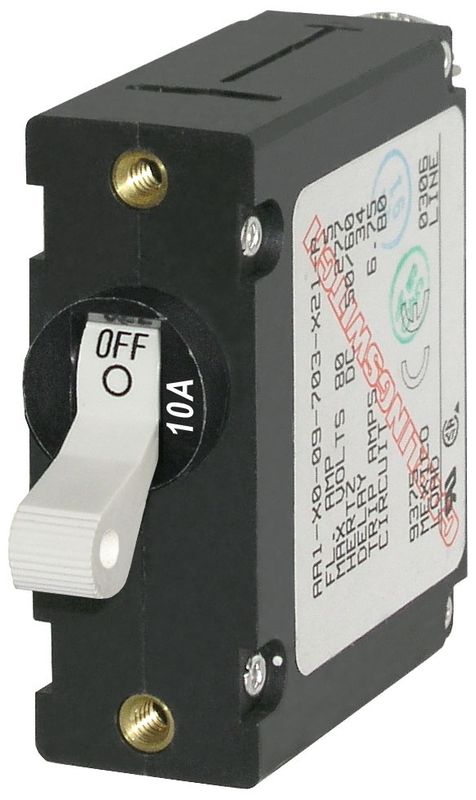 BREAKER 10A AC/DC A-SERIE SINGLE POLE MAX 65VD/120VAC