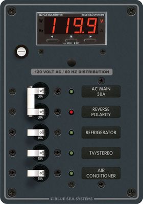 DC PANEL 3 X 15A 1 MAIN AC 30 AMPS MAX 100A @ 24VDC 9933-043