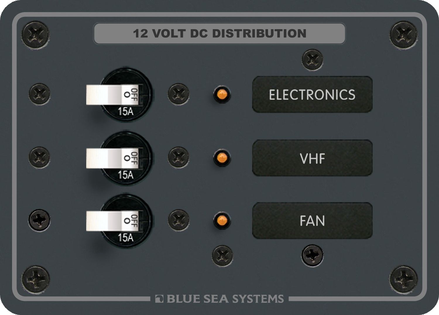 DC PANEL 3 X 15A 3 LOCATIONS MAX 100A @ 24VDC 9933-376