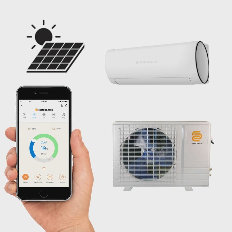 Thermopompe/climatiseur hybride solaire ECOSOLARIS 18 000 BTU(Sans Panneaux et sans tuyauterie)