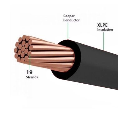 CABLE SOLAIRE RPVU90 10 AWG 1C BLACK DIRECT BURIAL