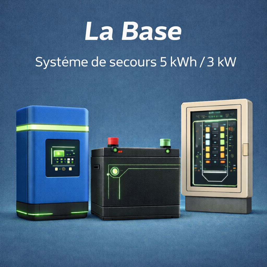La BASE – Système de secours 5 kWh / 3 kW (UPS)