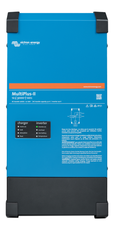 ONDULEUR / CHARGEUR MULTIPLUS II 12/3000/120-50-2X120VAC (UL458)
