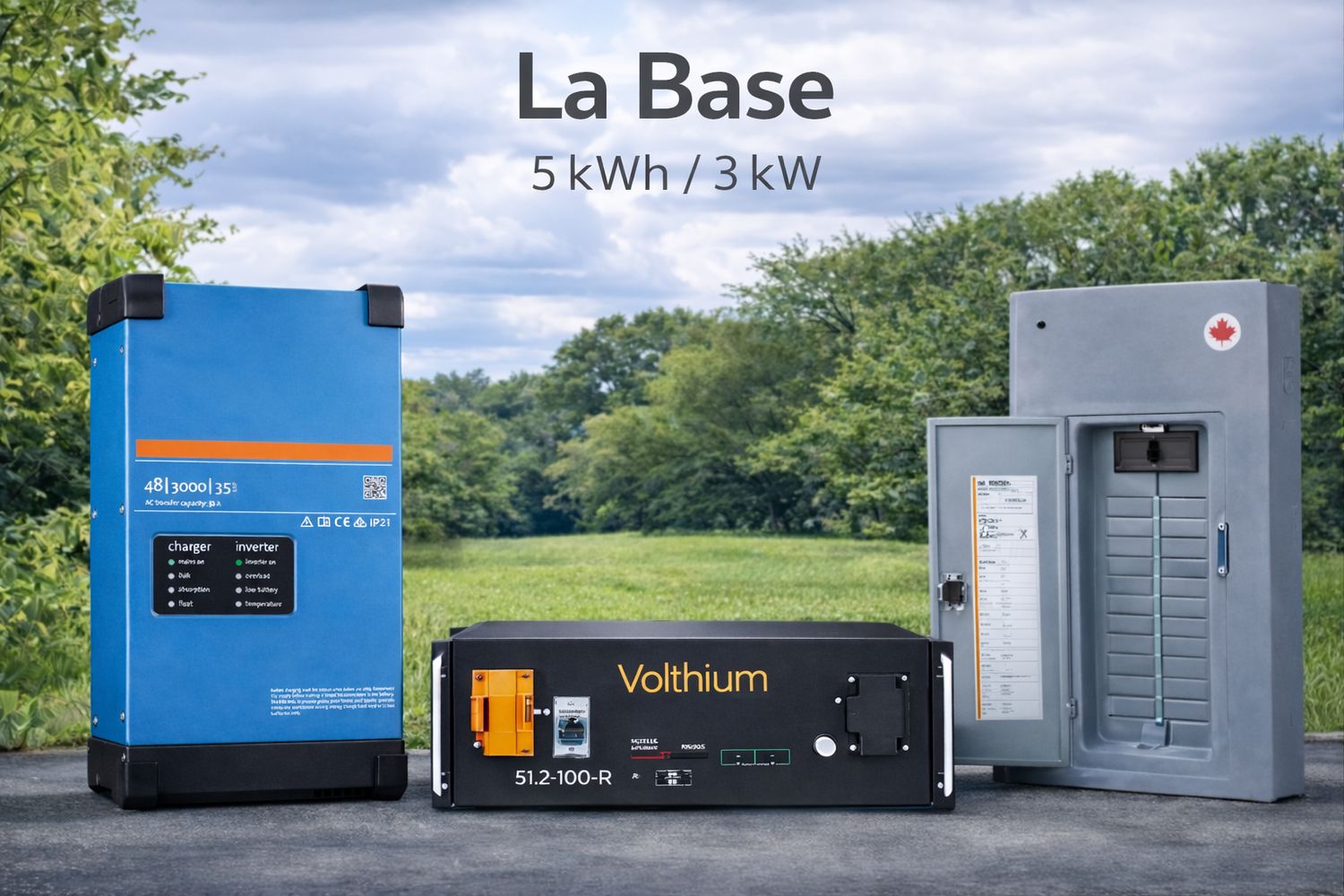 La BASE – Système de secours 5 kWh / 3 kW (UPS)