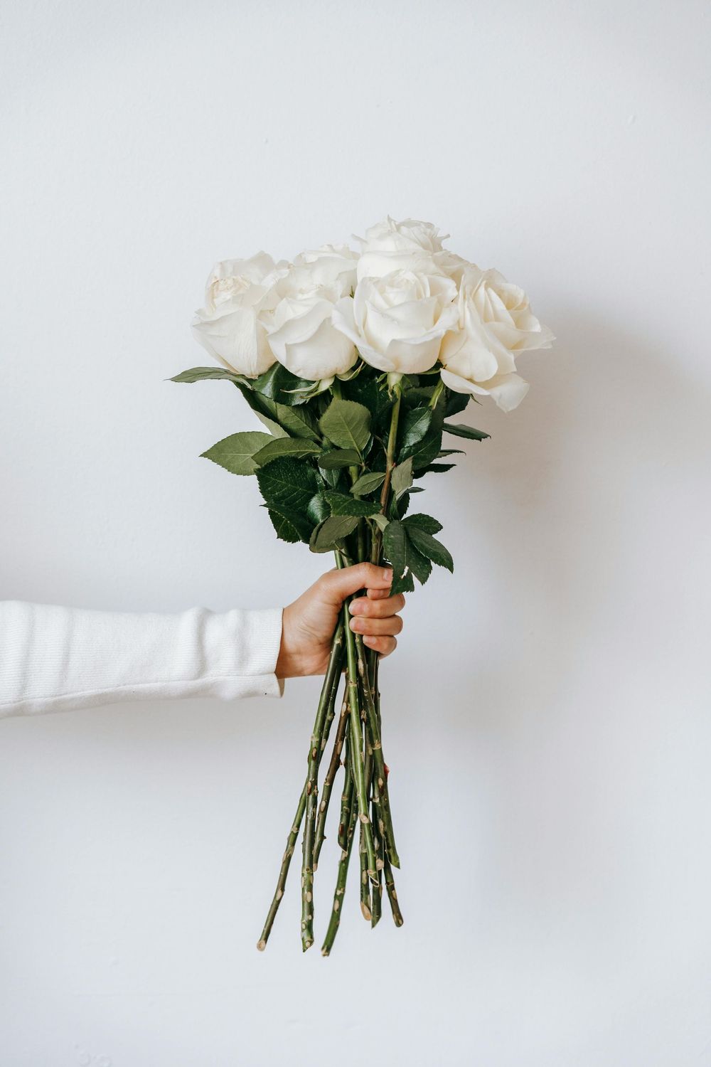 Elegant White Rose Bouquet
