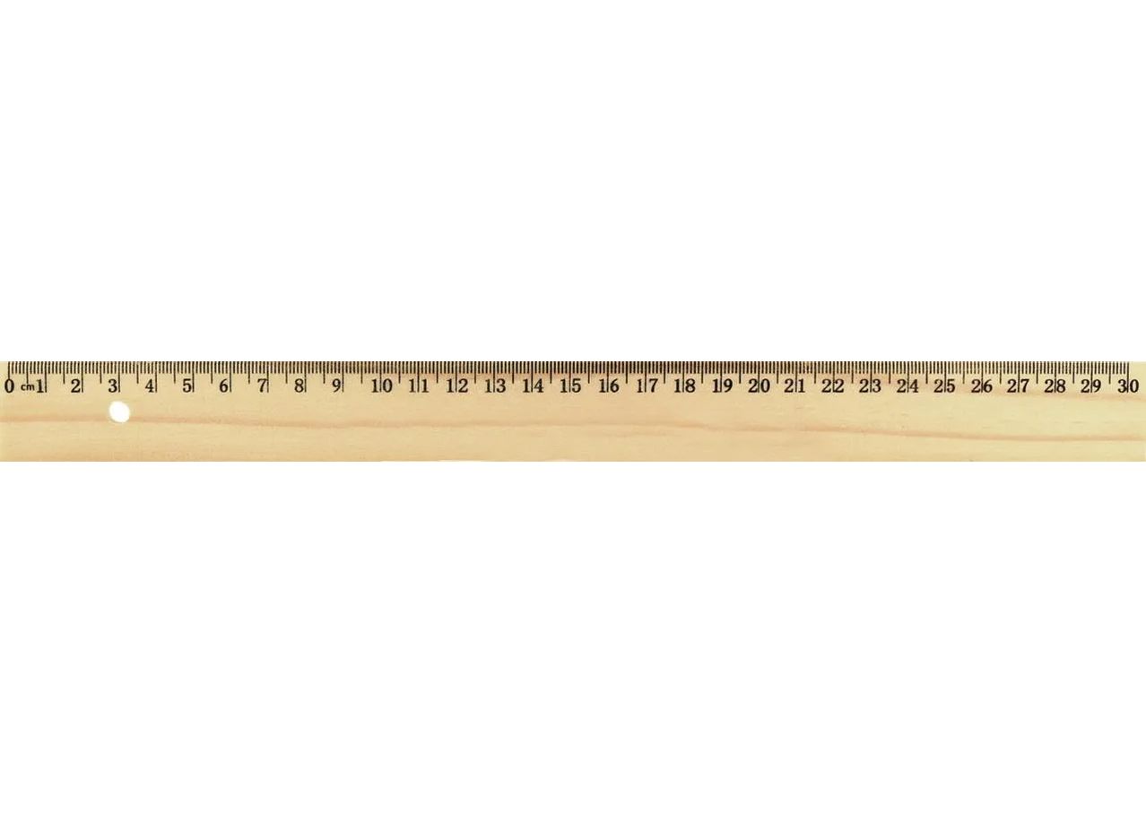 Liniaal Westcott 30cm hout zonder metaalinleg