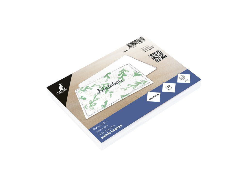 Enkele kaarten 105x150mm 250grams - set van 50 stuks - Wit