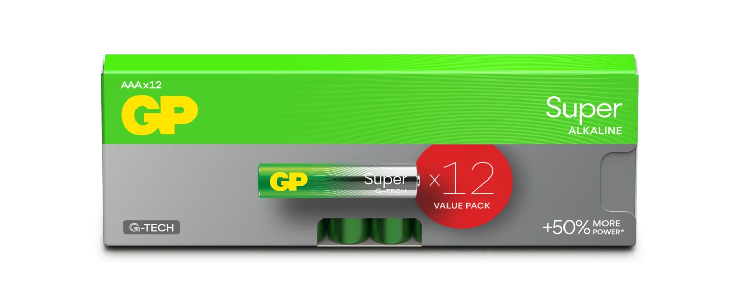 GP Super Alkaline AAA Micro Batterijen (12-pack)