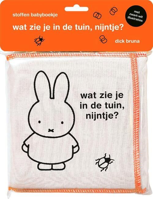 Stoffen babyboekje  wat zie je in de tuin  nijntje? - Dick Bruna