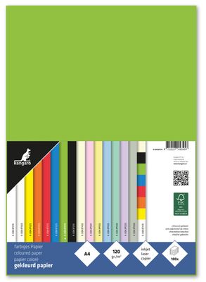 Papier Kangaro A4 120gr Groen Pak 100 Vel