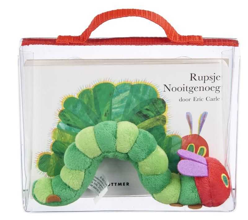 Rupsje Nooitgenoeg + pluchen rups - Eric Carle