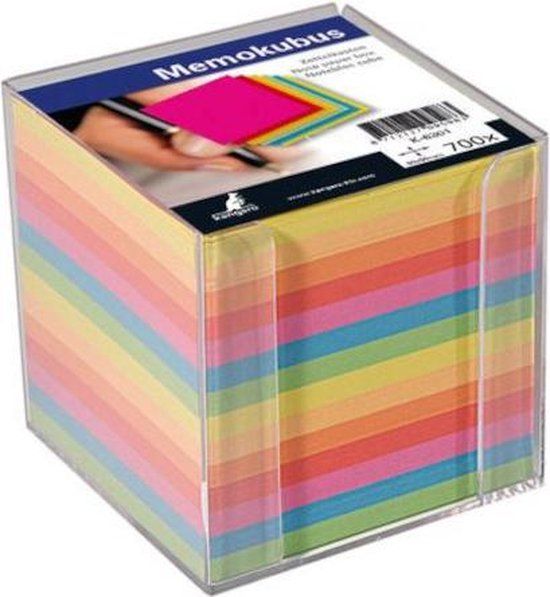 Memokubus + Inhoud Kangaro 9 5 x 9 5 x 9 5 cm 700 Vel Assorti