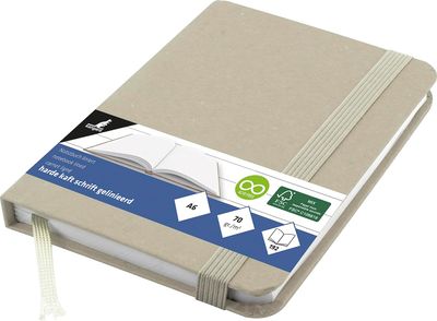 Notitieboek Kangaro Kraft A6 96 Vel  70 Gram  Gelinieerd met Elastiek