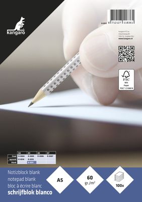 Schrijfblok Kangaro A5 Blanco 60 Grams 100 Vel