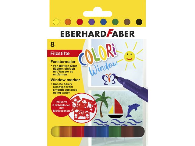 Eberhard Faber Raamstiften  8 stuks met 3 Sjablonen in Karton Etui