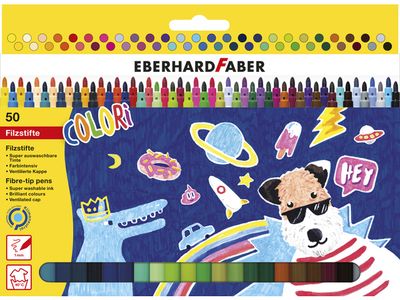 Eberhard Faber Viltstiften  Uitwasbaar  50 Kleuren