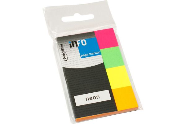 Info Page Markers Papier Neon 20x50mm (4 Kleuren  50 vel)