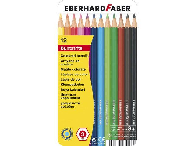 Eberhard Faber Kleurpotloden Classic  12 stuks in Metalen Etui