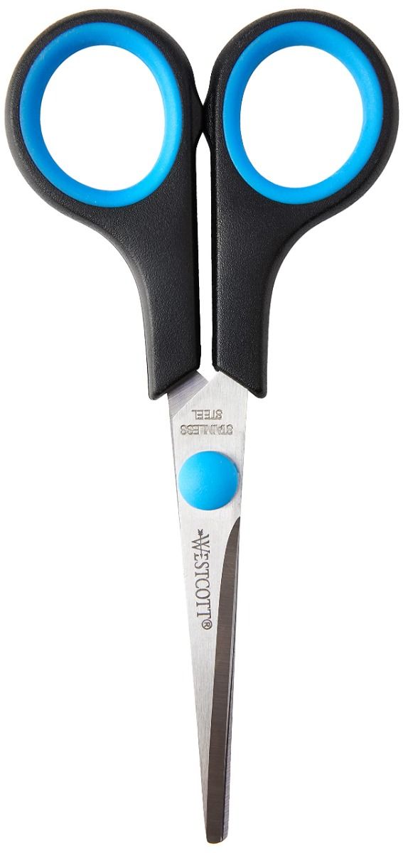 Schaar Westcott Easy Grip 14cm  RVS  Soft Grip  Linkshandig