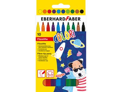 Eberhard Faber Viltstiften  Uitwasbaar  10 Kleuren