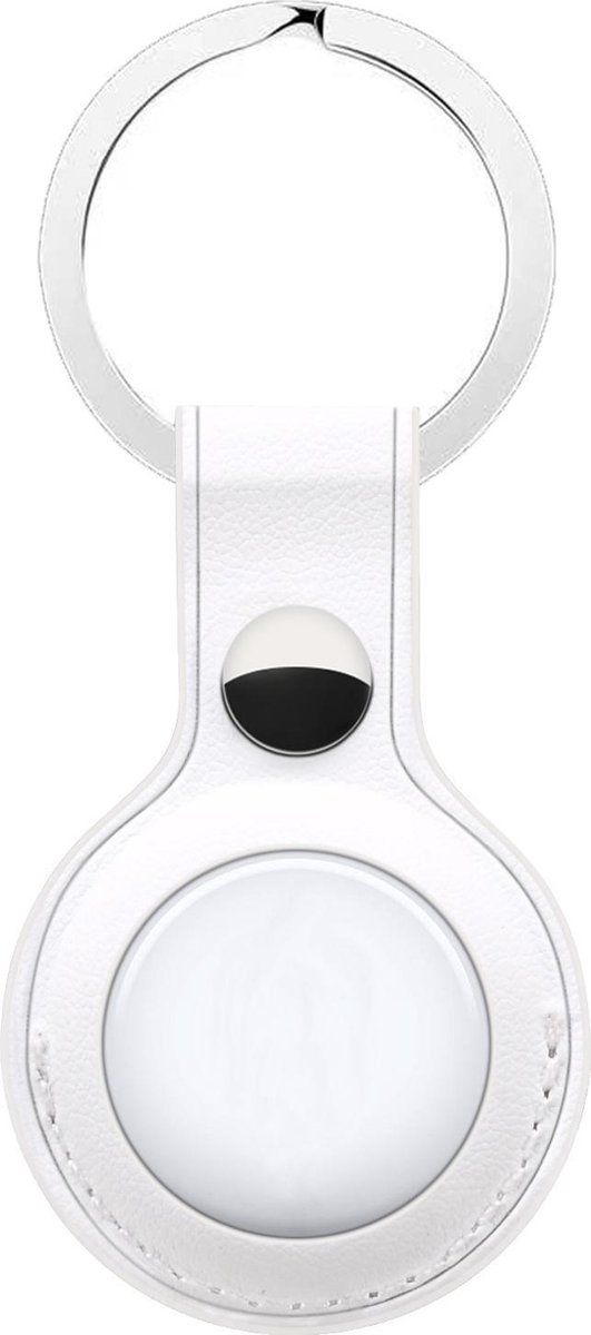 Hoco Protective Leather Keychain for Airtag - White