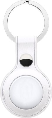 Hoco Protective Leather Keychain for Airtag - White