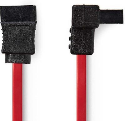 High-Speed SATA III Kabel - Haakse Connector - 0.5m - Rood